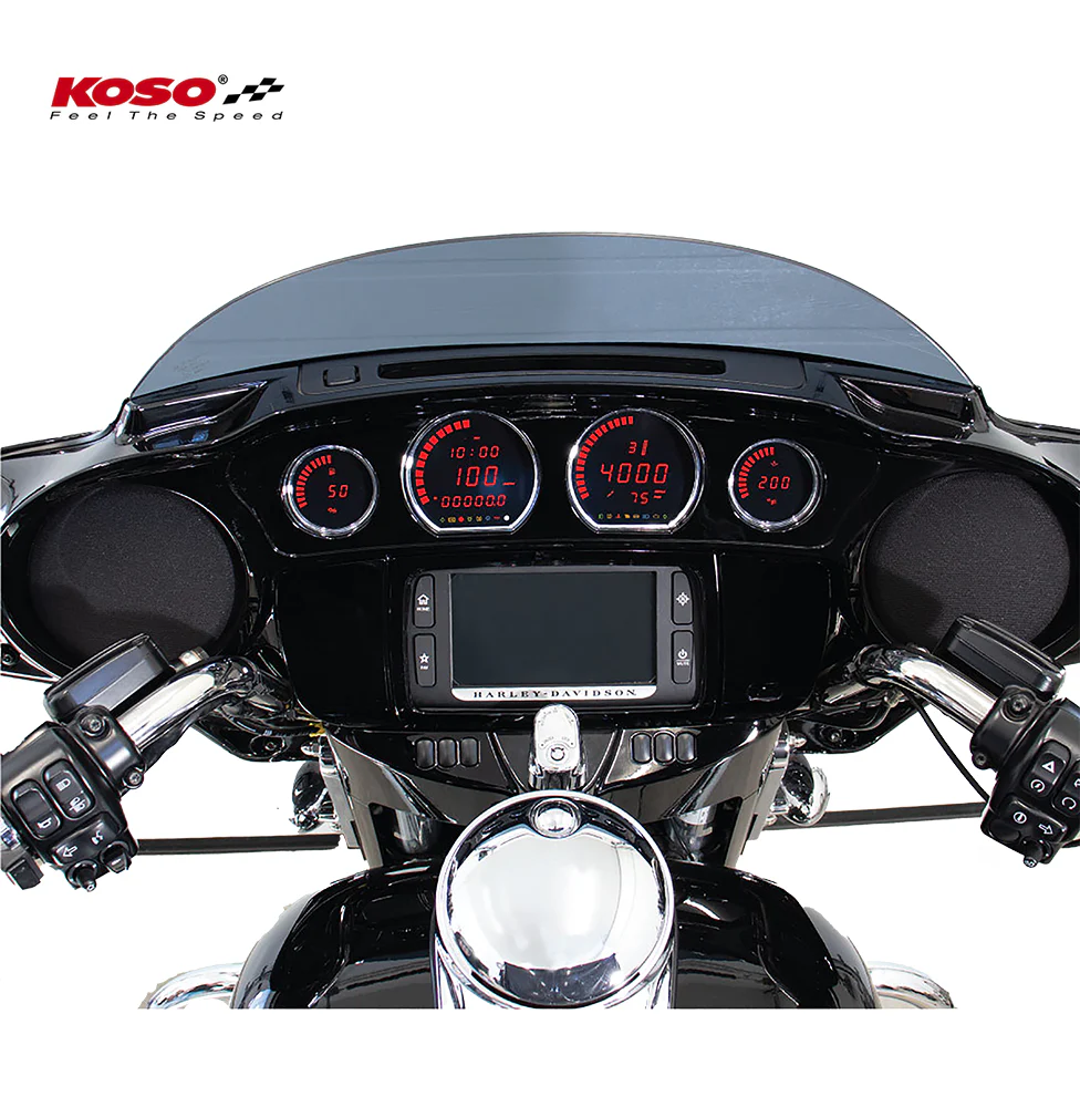 HD-03 passend für Harley Touring LED Instrument Kit for 2014-2021+ Rot Schwarz - Image 2