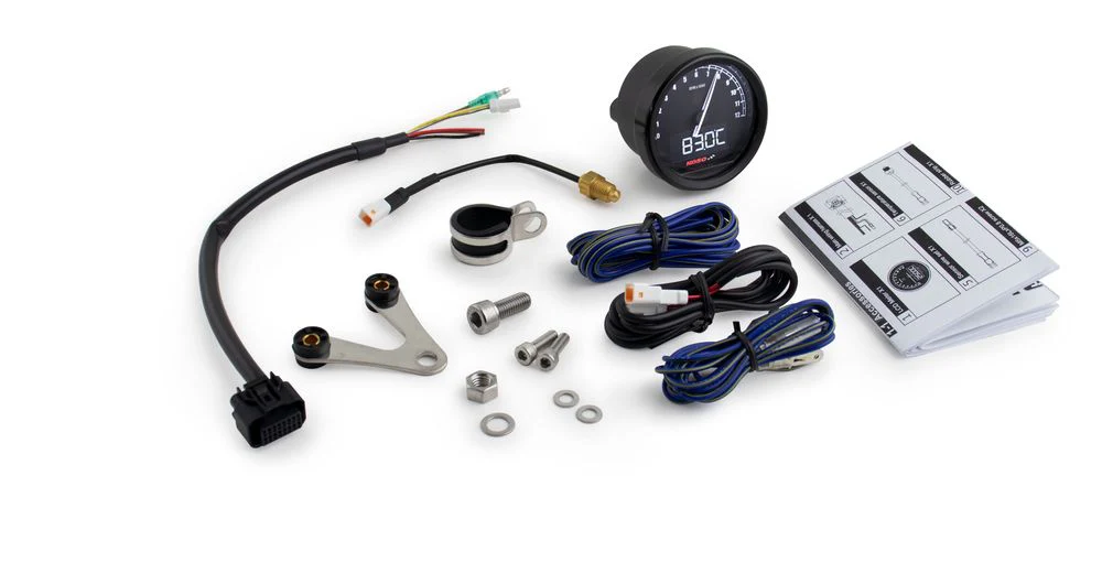 KOSO D48 TNT-05 Drehzahlmesser 12000 RMP universal black ring - Image 3