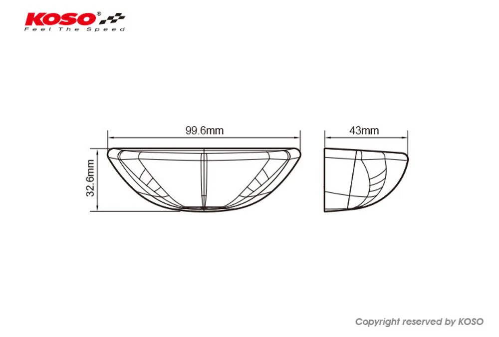 KOSO LED-Ruecklicht GT-03 (smoke lens Glas) mit Bremslicht E-geprüft - Image 4